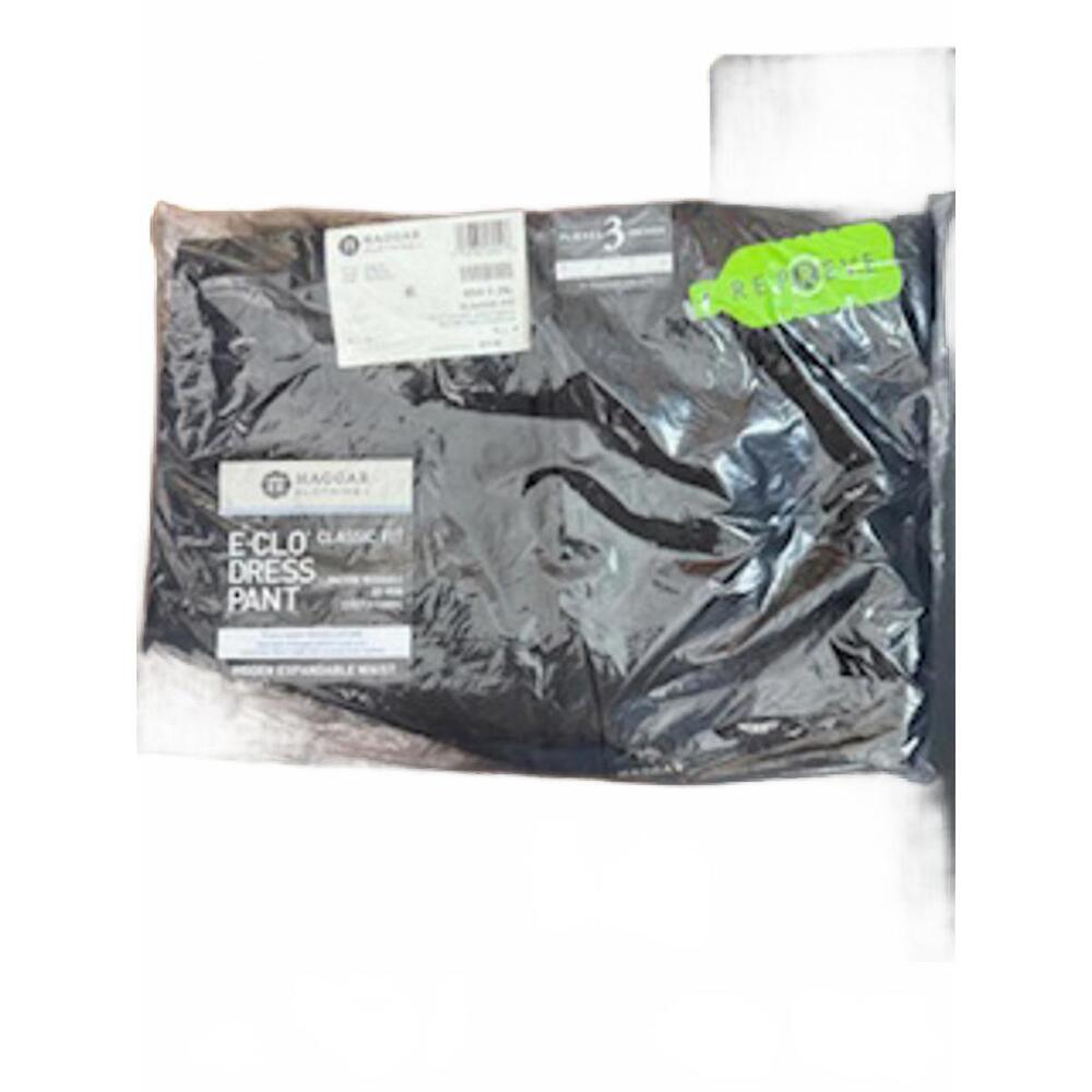 Haggar‎ E-Clo Classic Fit Black Dress Pants - 40W x 29L